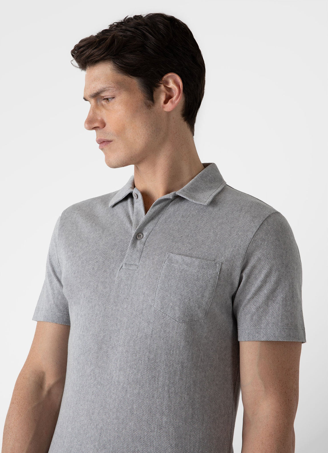 Men's Riviera Polo Shirt in Grey Melange