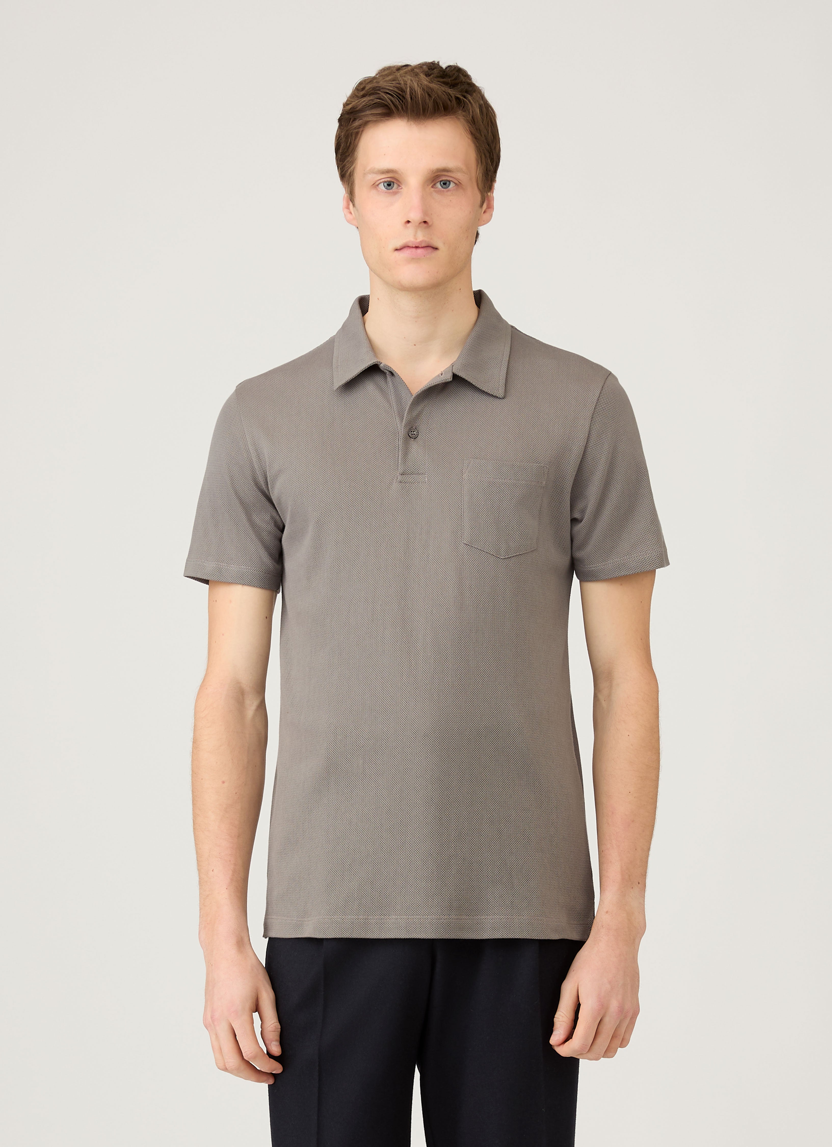 サンスペル　ポロシャツ　サイズM リヴィエラポロシャツ （Black）| Sunspel