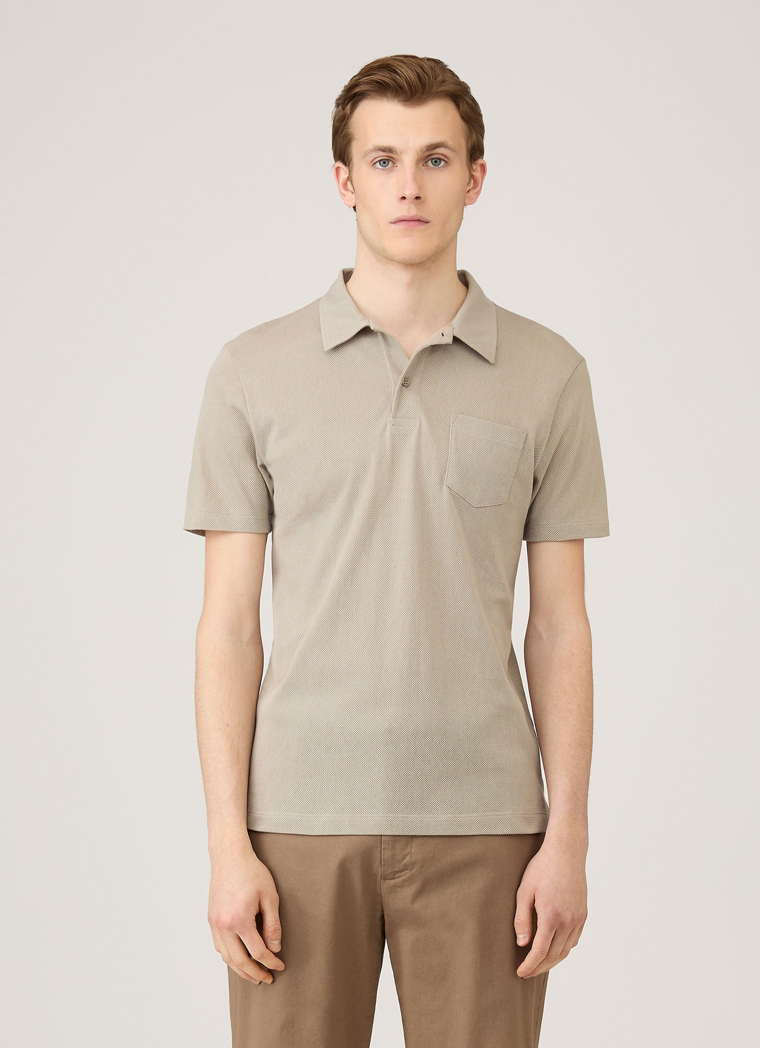 【美品】SUNSPEL ポロシャツ 白 ニット ポロシャツ（Ecru）| Sunspel