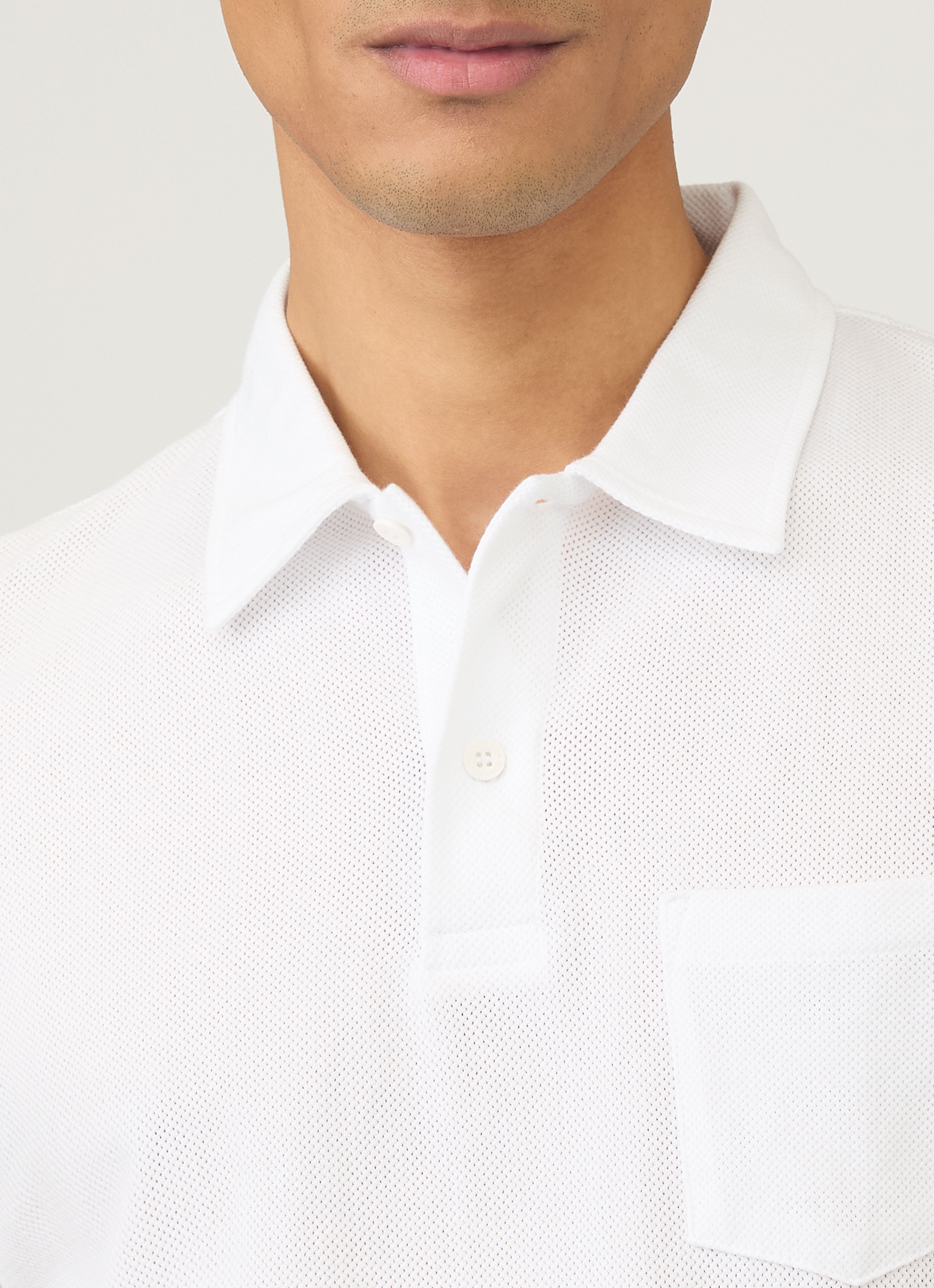 SUNSPEL サンスペル　Ｓ　メンズ ポロシャツ ホワイト　白　半袖　未使用 リヴィエラポロシャツ （White）| Sunspel
