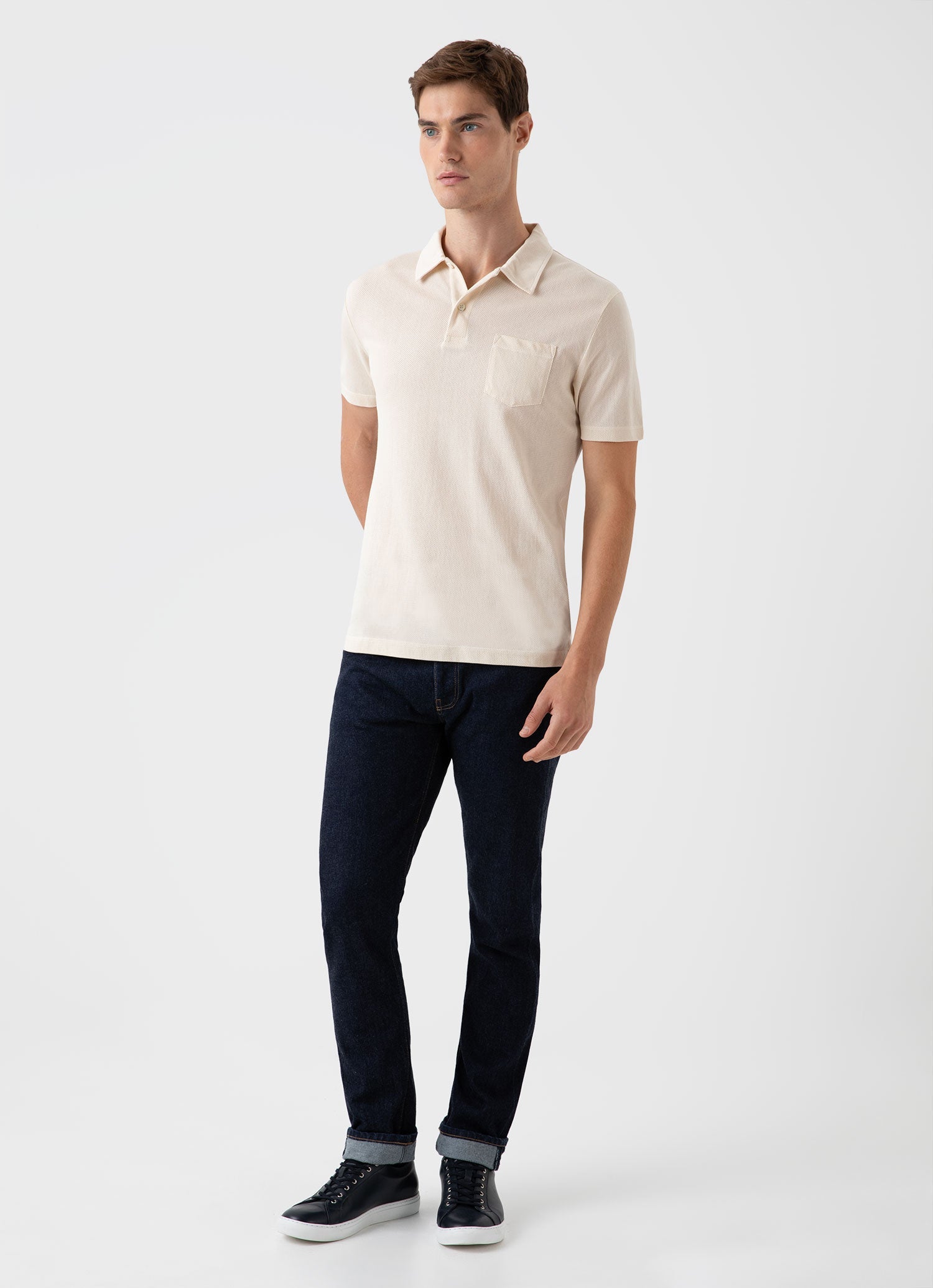 Men's Undyed Riviera Polo Shirt in Undyed