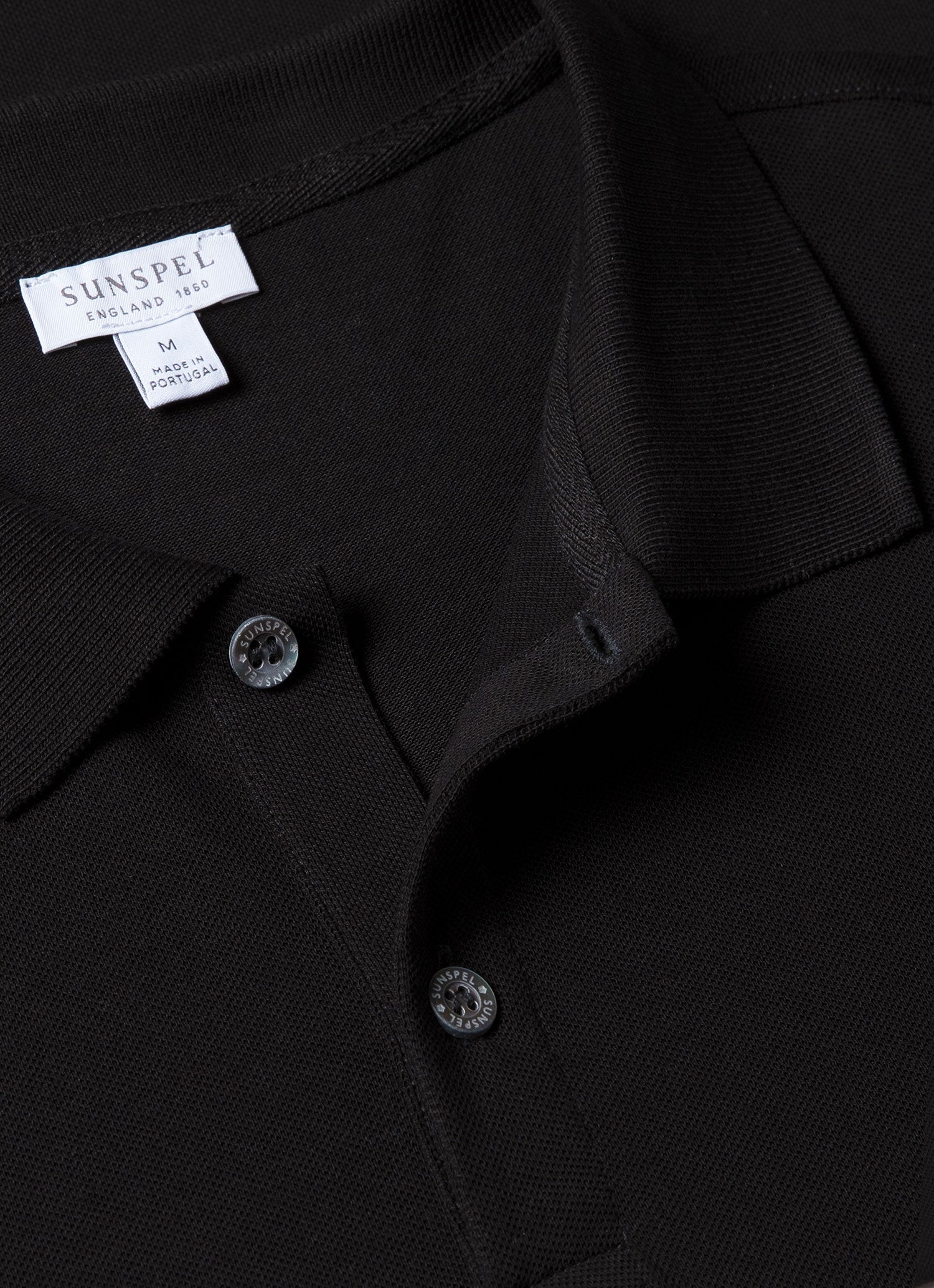 ピケ ポロシャツ （Black）| Sunspel