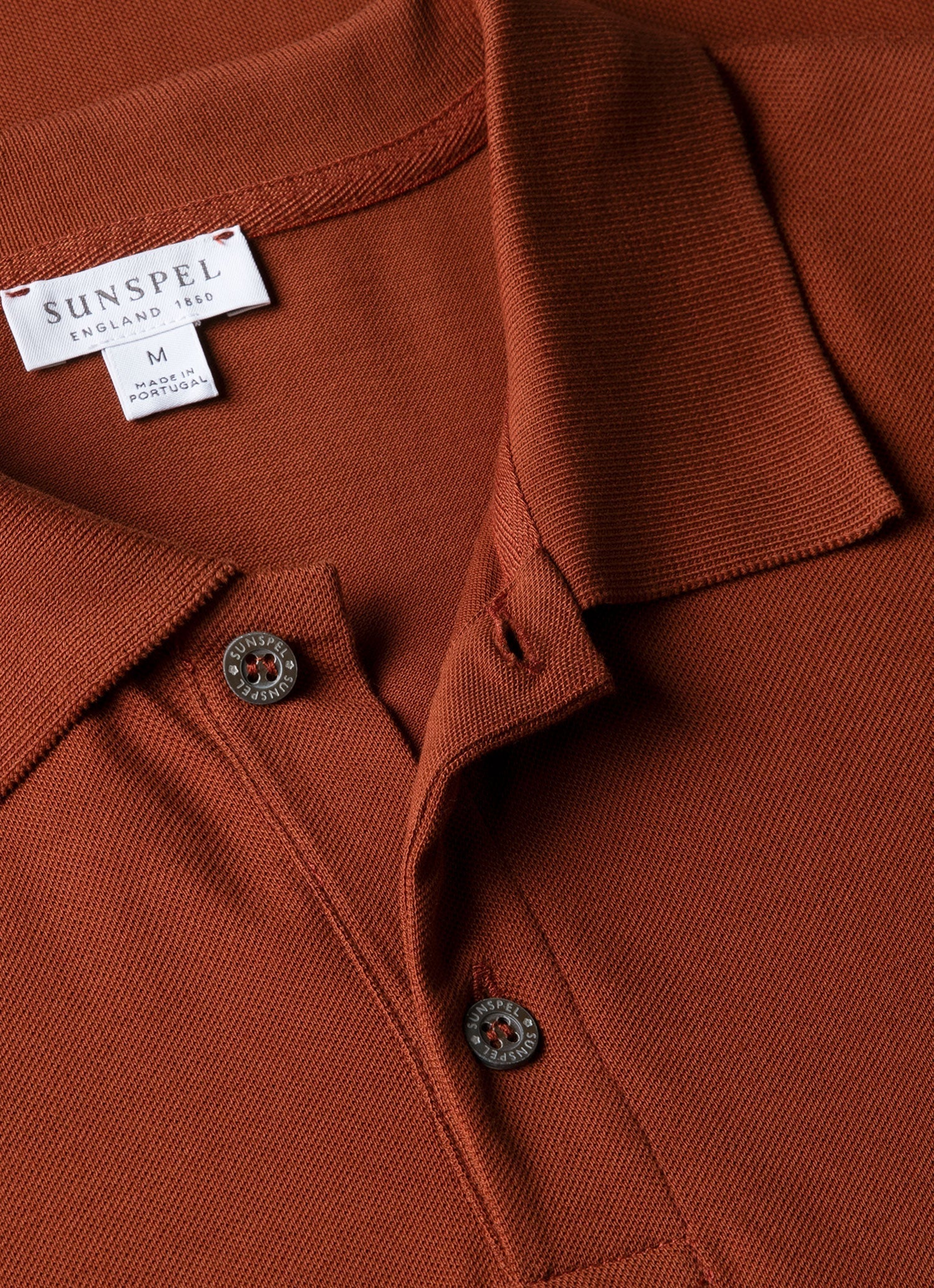 Men's Piqué Polo Shirt in Rust
