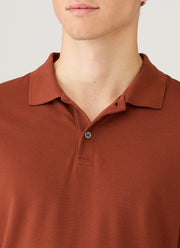 Men's Piqué Polo Shirt in Rust