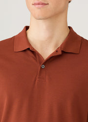 Men's Piqué Polo Shirt in Rust