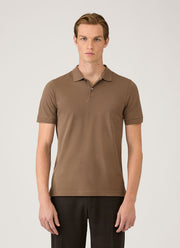 Men's Piqué Polo Shirt in Dark Cedar