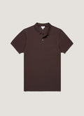 Men's Piqué Polo Shirt in Dark Chocolate