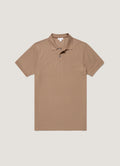 Men's Piqué Polo Shirt in Taupe