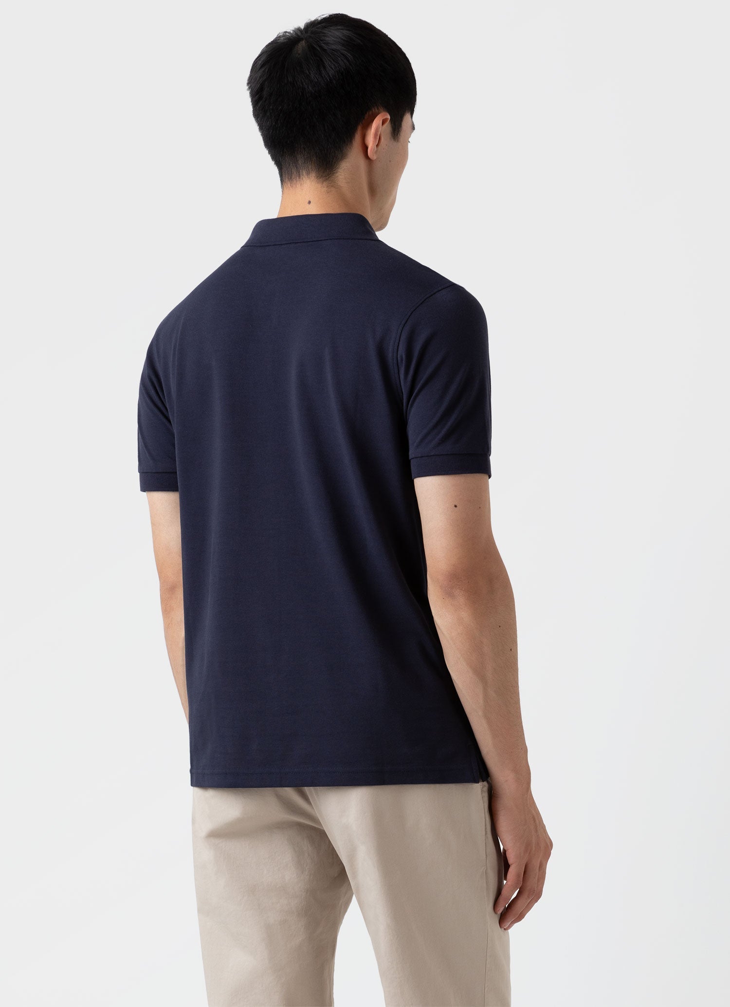 Men's Piqué Polo Shirt in Navy