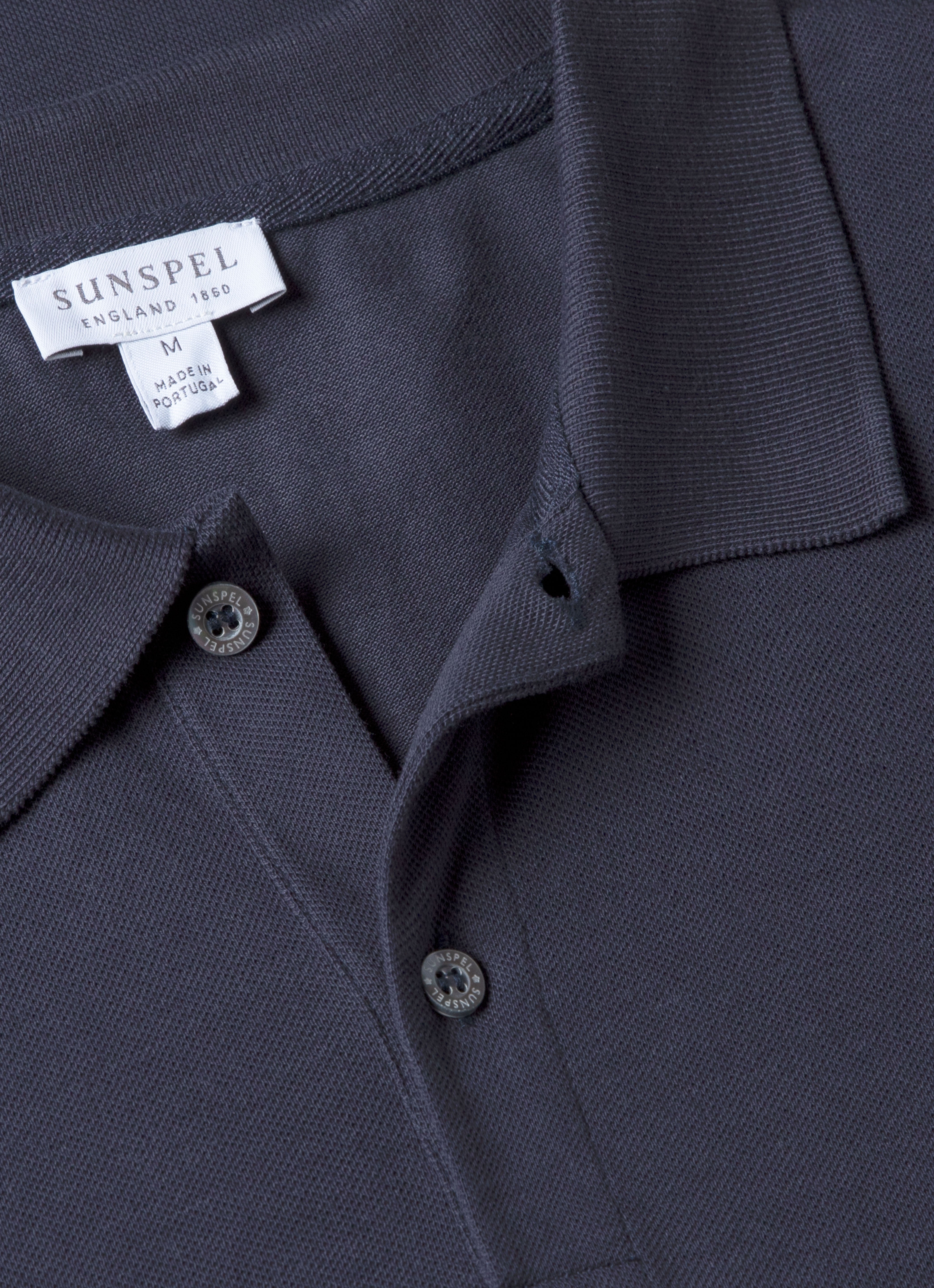 ピケ ポロシャツ （Navy）| Sunspel