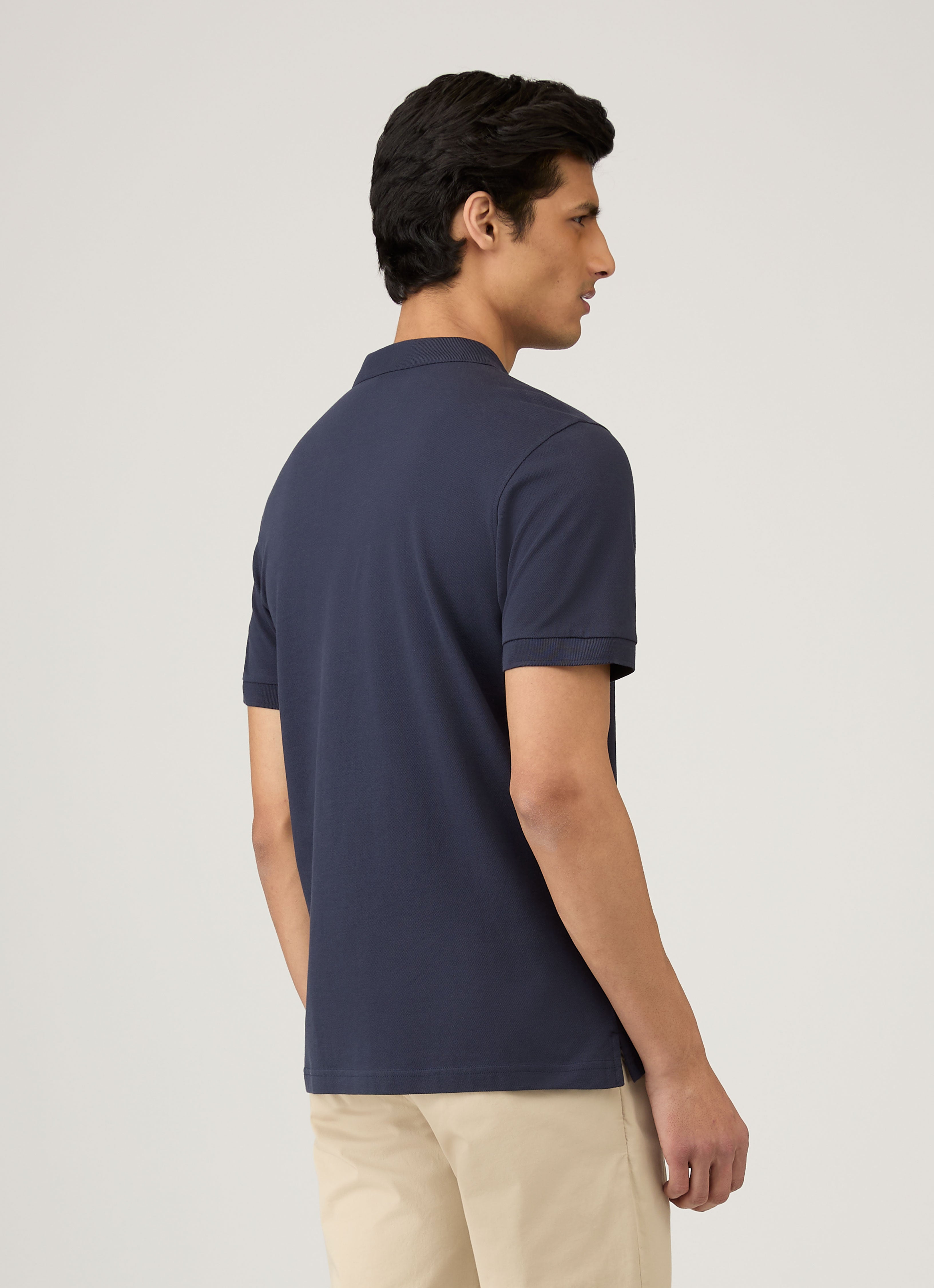 ピケ ポロシャツ （Navy）| Sunspel
