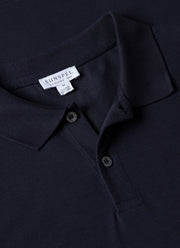 Men's Piqué Polo Shirt in Navy