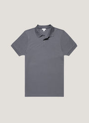 Men's Piqué Polo Shirt in Slate Blue