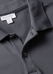 Men's Piqué Polo Shirt in Slate Blue