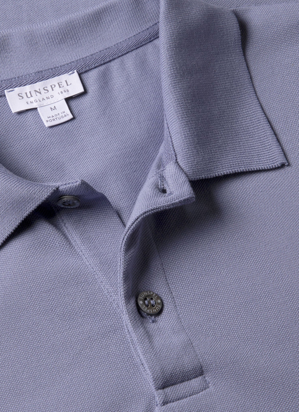 Men's Piqué Polo Shirt in Vintage Blue
