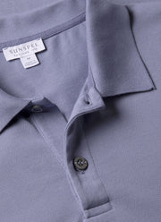 Men's Piqué Polo Shirt in Vintage Blue