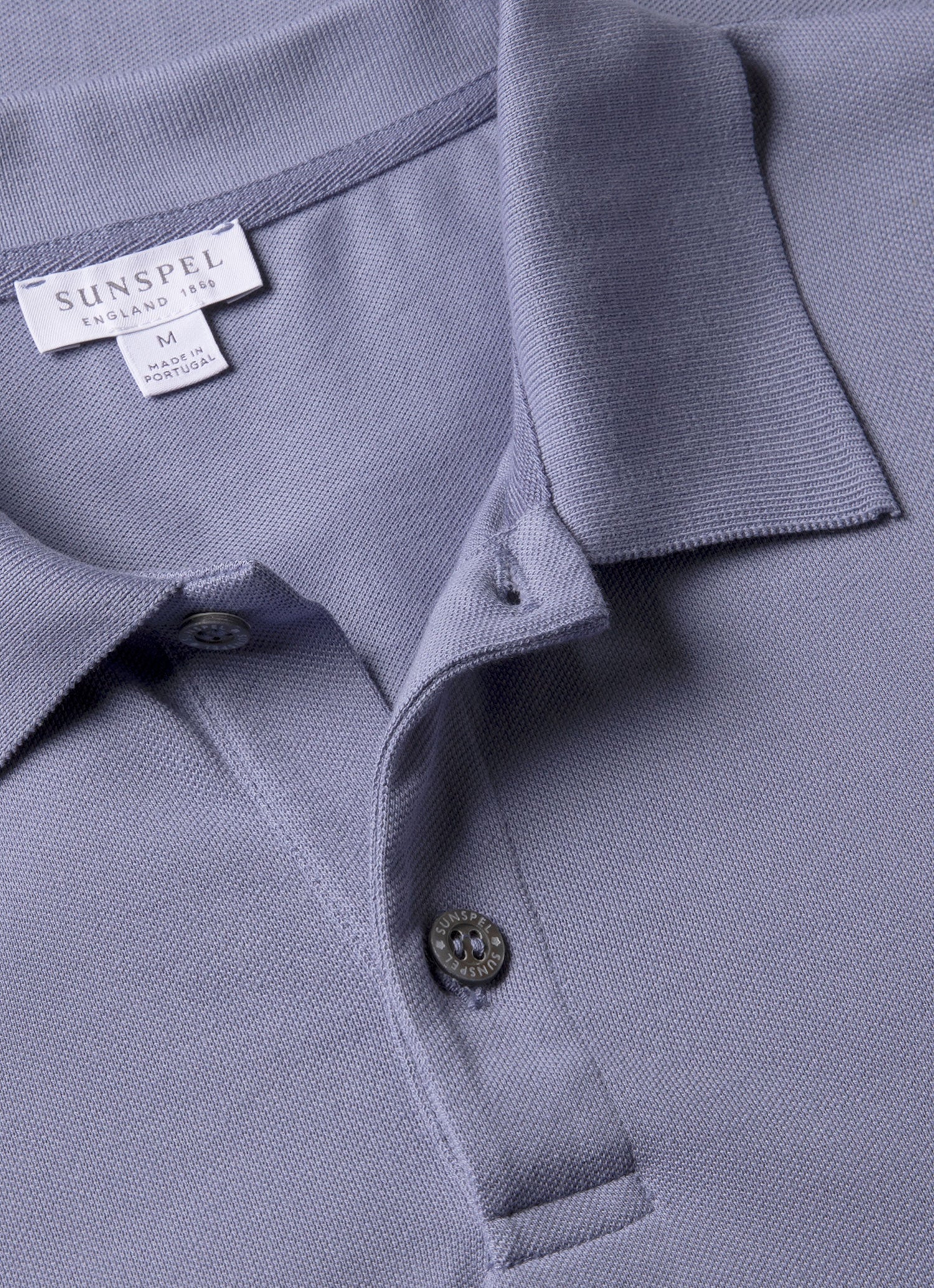 Men's Piqué Polo Shirt in Vintage Blue