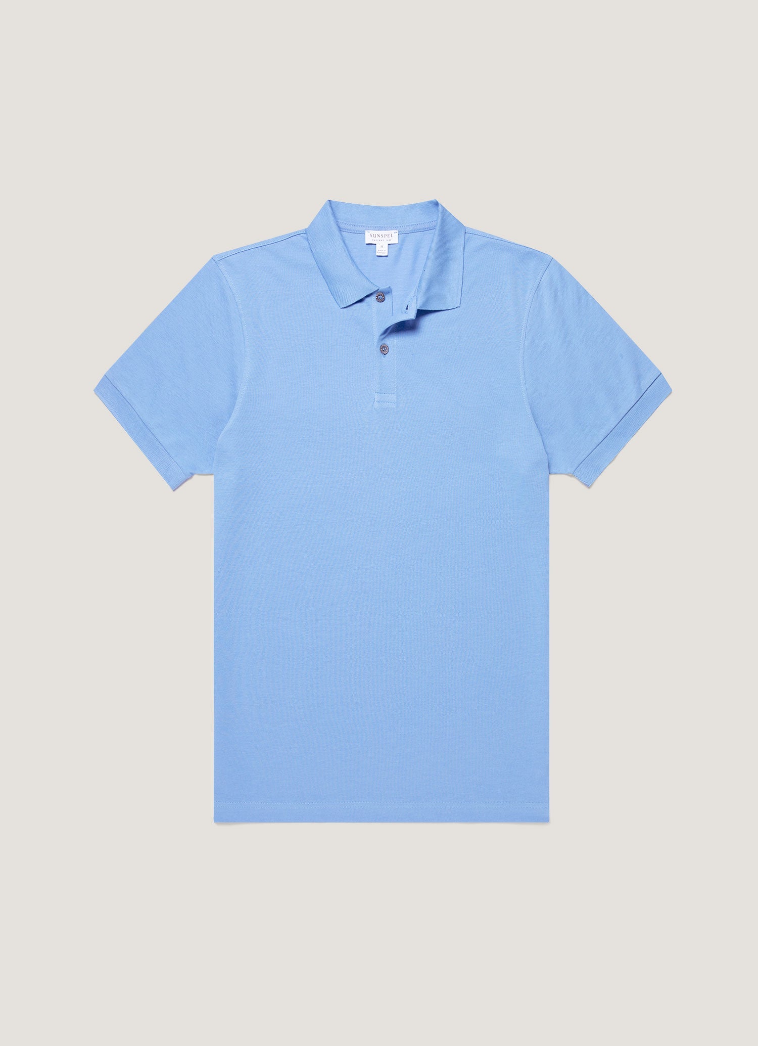ピケ ポロシャツ（Azure Blue）| Sunspel