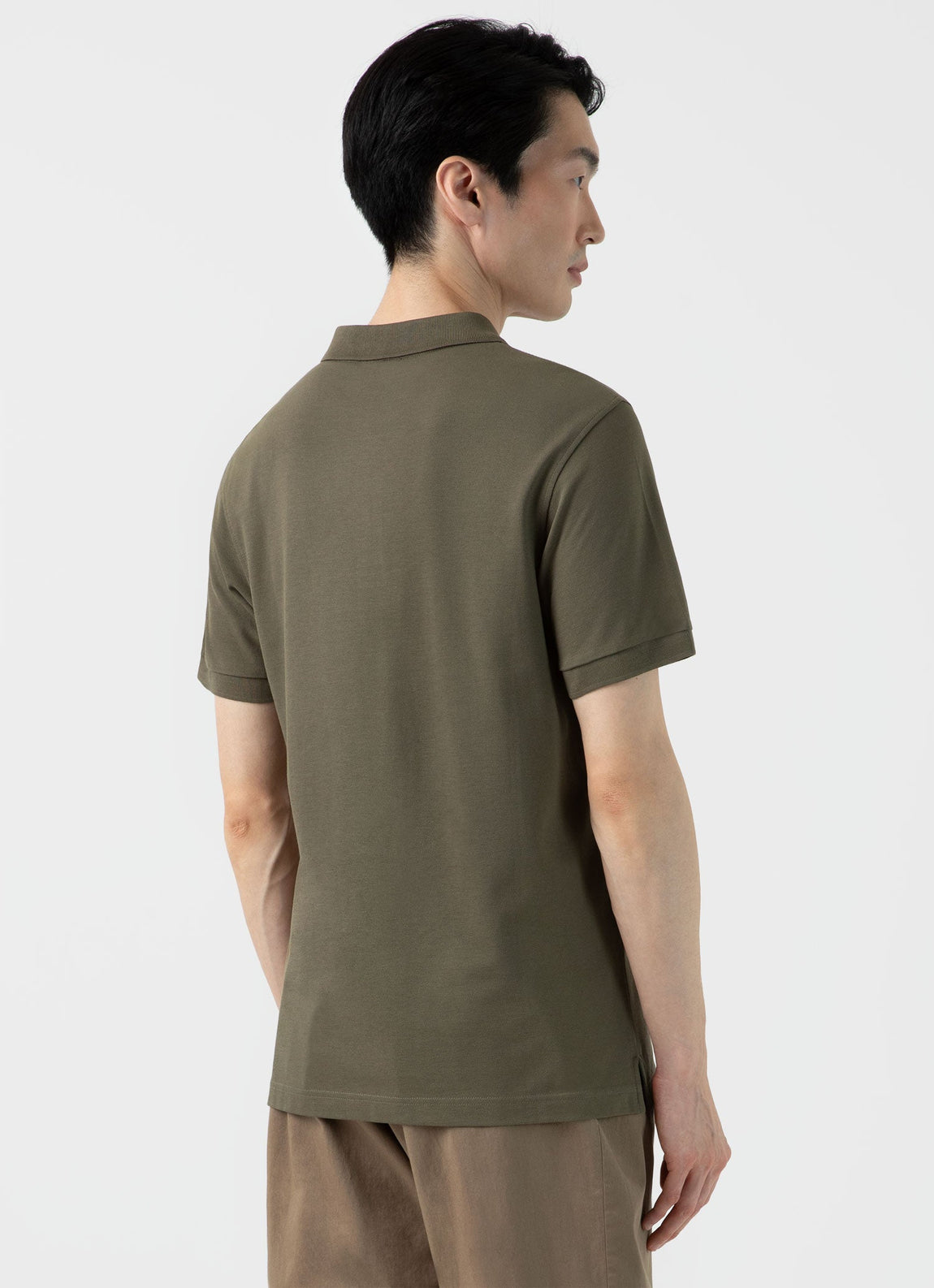 Men's Piqué Polo Shirt in Khaki