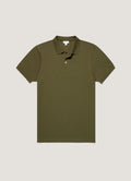 Men's Piqué Polo Shirt in Deep Olive