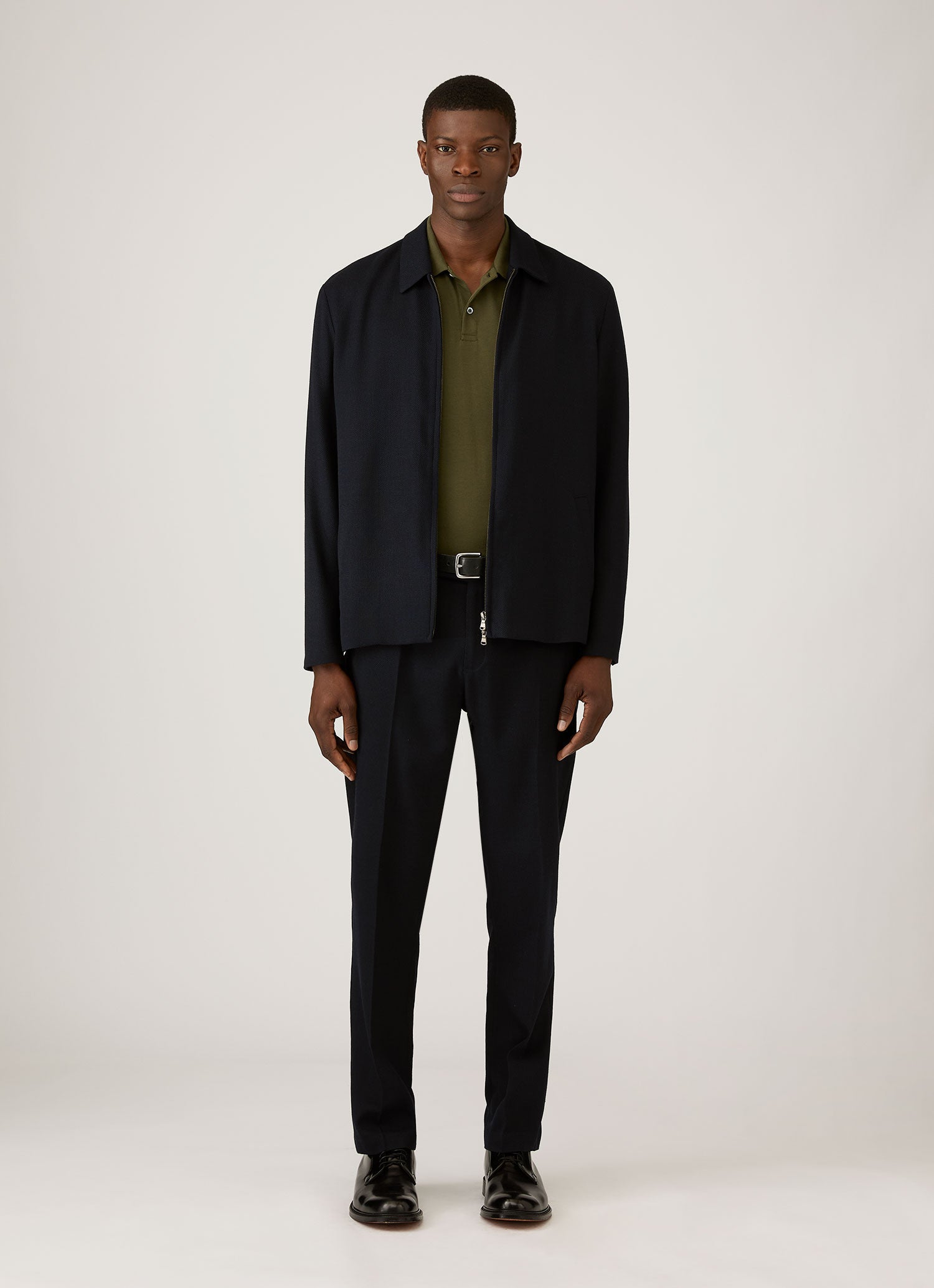 Men's Piqué Polo Shirt in Deep Olive