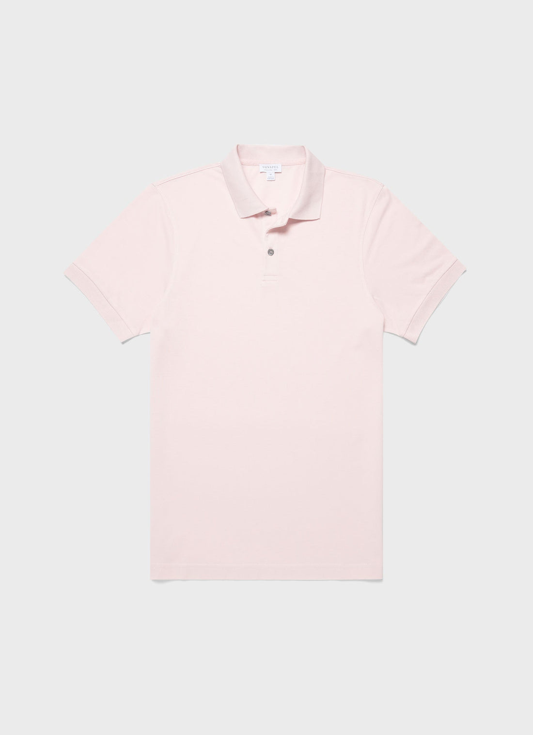 Men's Piqué Polo Shirt in Pastel Pink
