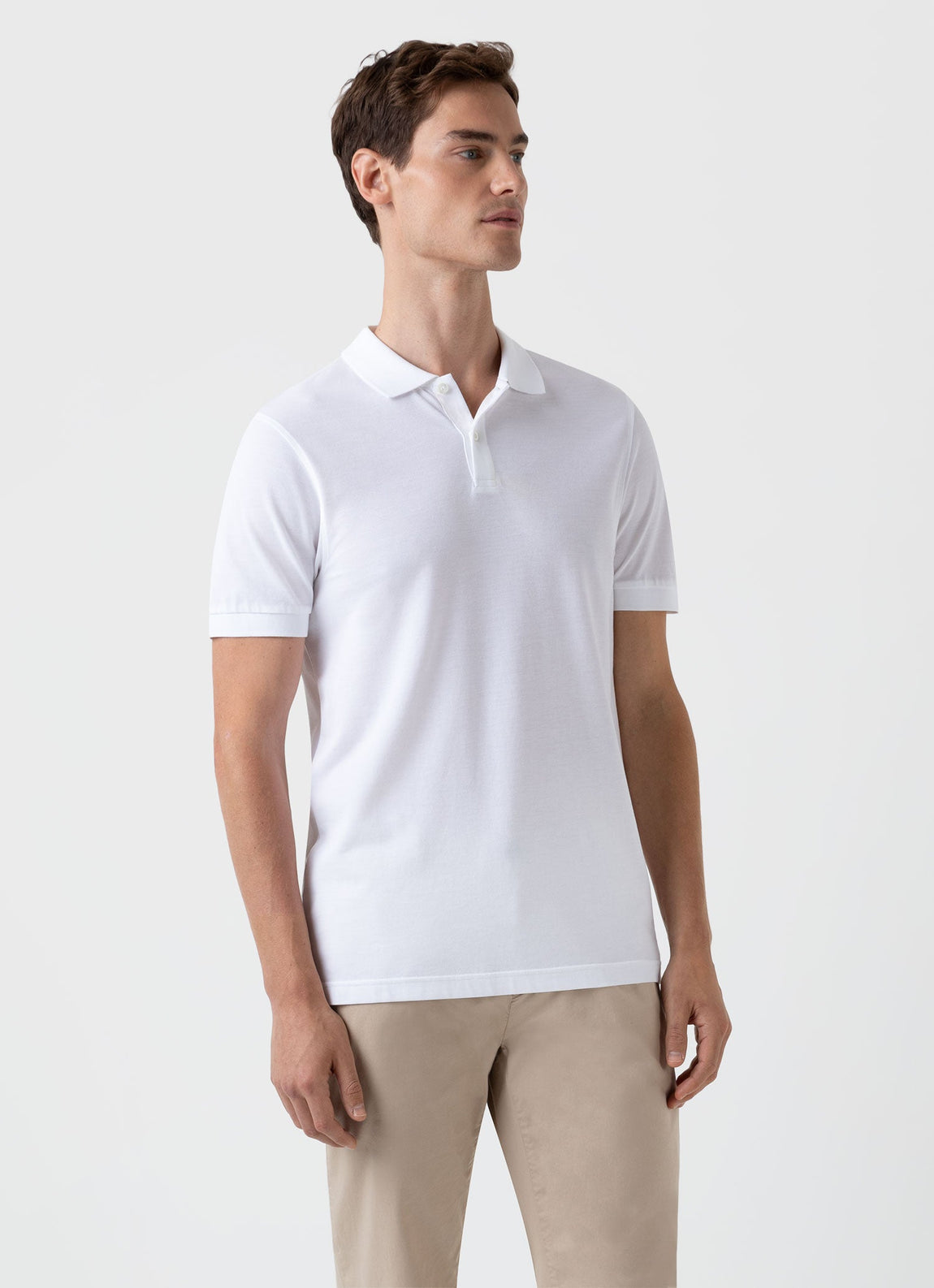 Men's Piqué Polo Shirt in White