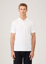 Men's Piqué Polo Shirt in White