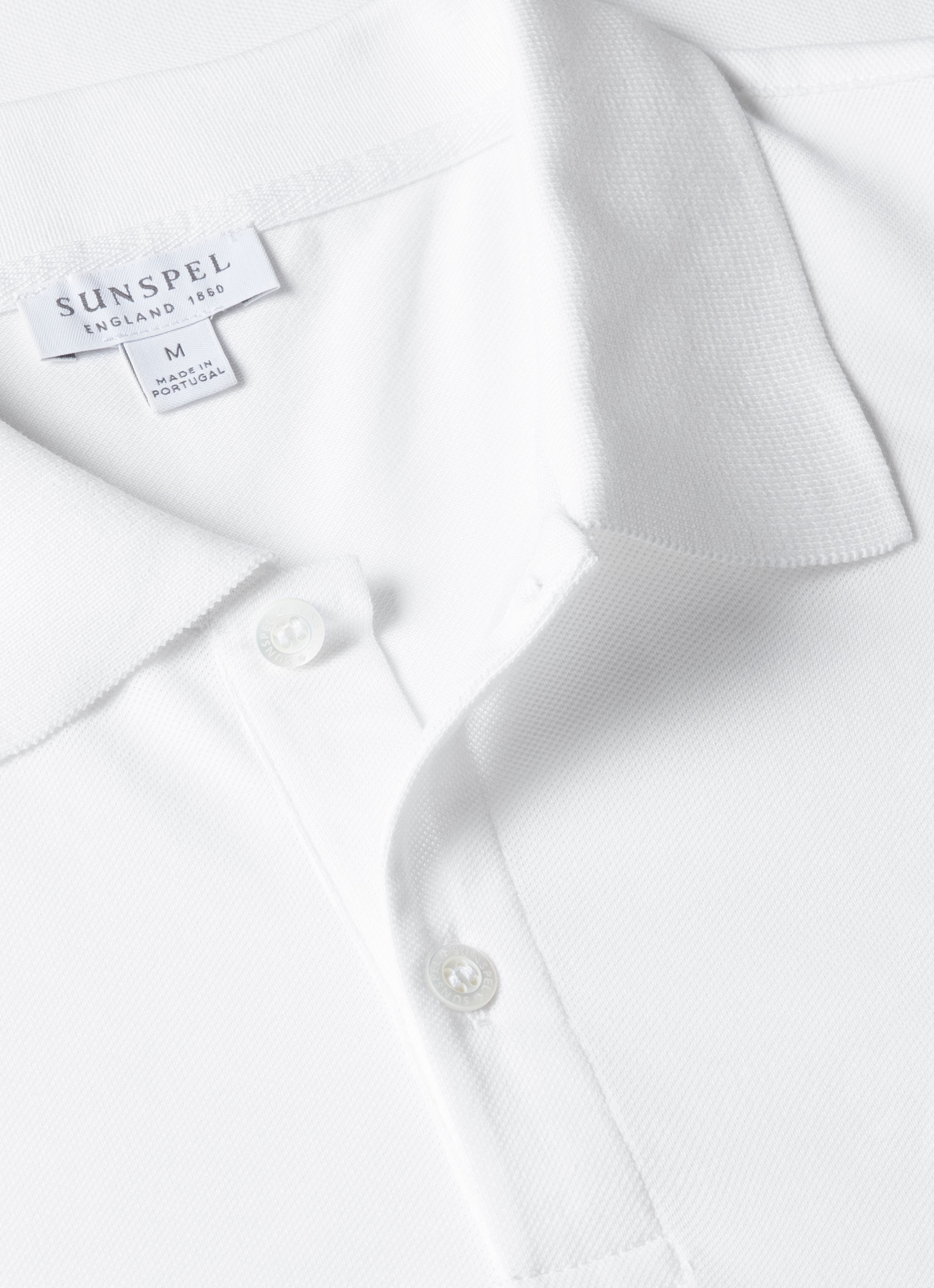 ピケ ポロシャツ （White）| Sunspel
