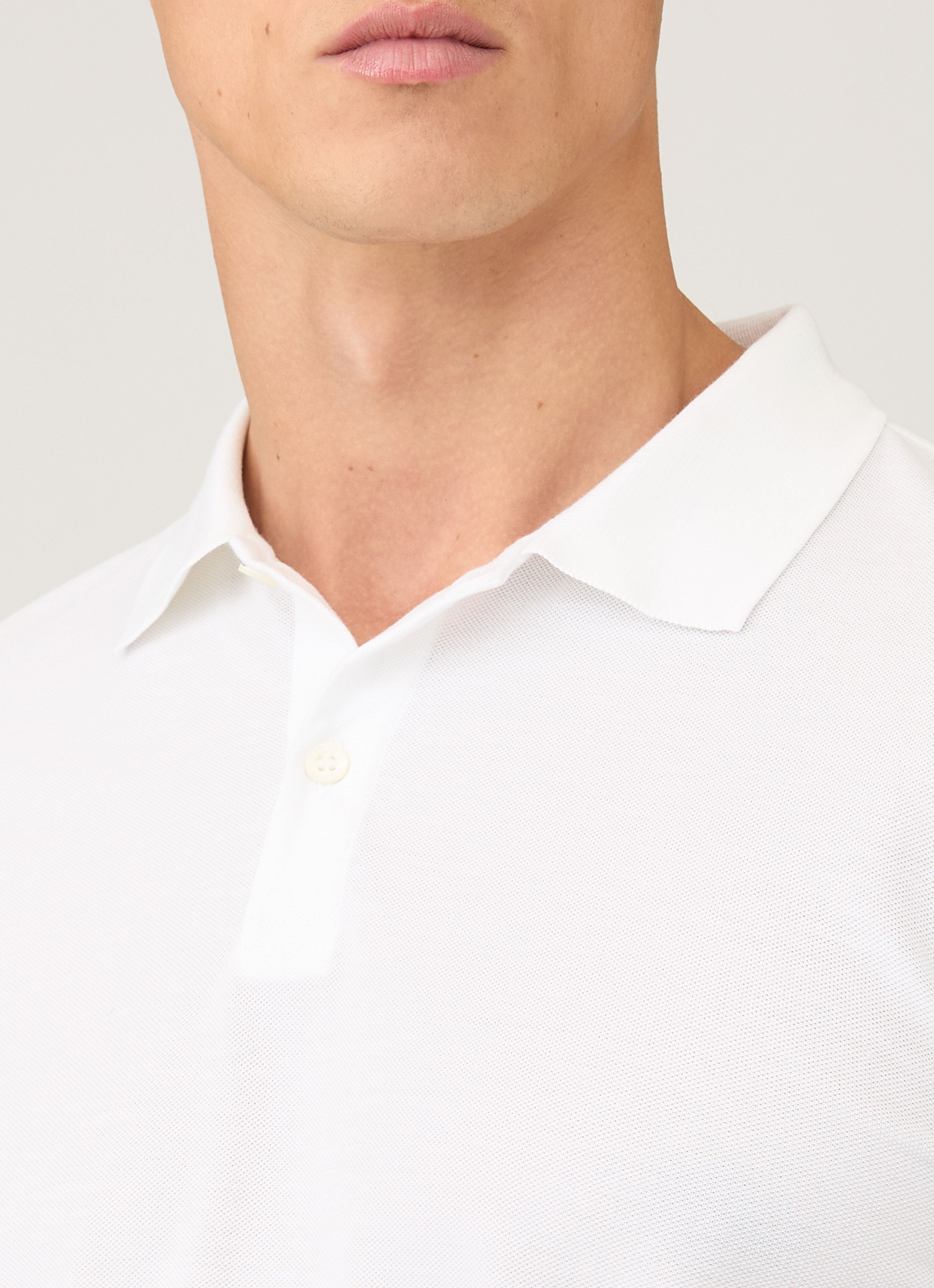 ピケ ポロシャツ （White）| Sunspel