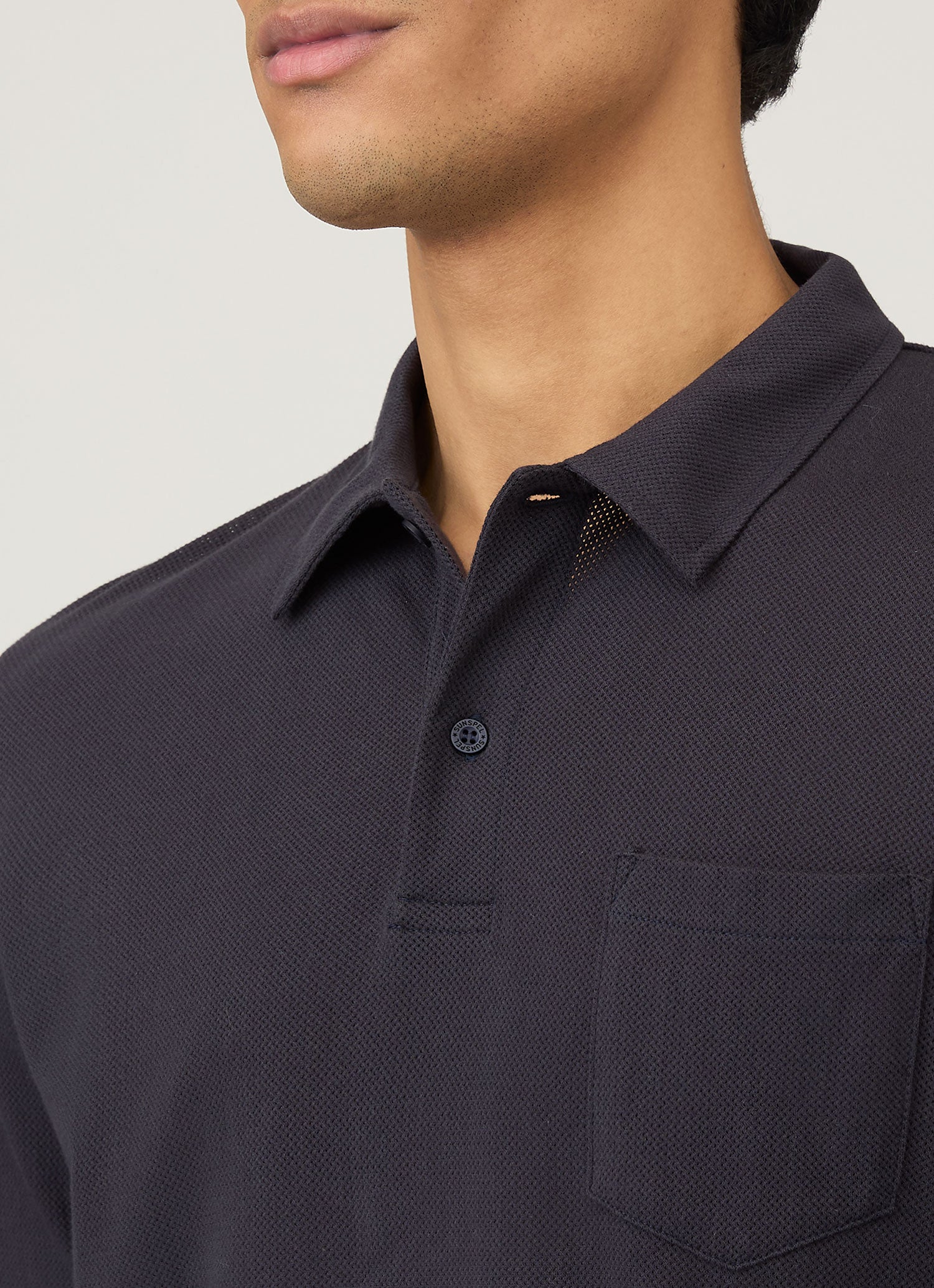 美品 SUNSPEL リヴィエラ ポロシャツ サンスペル ネイビー リヴィエラポロシャツ （Navy）| Sunspel