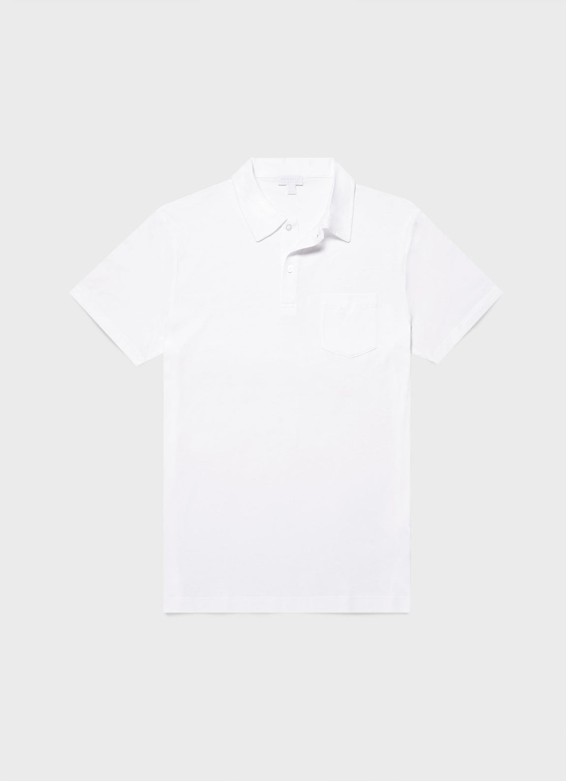 Men's Sea Island Cotton Riviera Polo Shirt in White