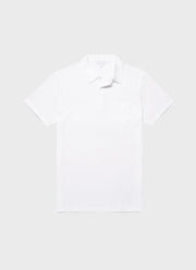 Men's Sea Island Cotton Riviera Polo Shirt in White