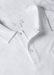 Men's Sea Island Cotton Riviera Polo Shirt in White