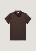 Men's Classic Jersey Polo Shirt in Dark Chocolate