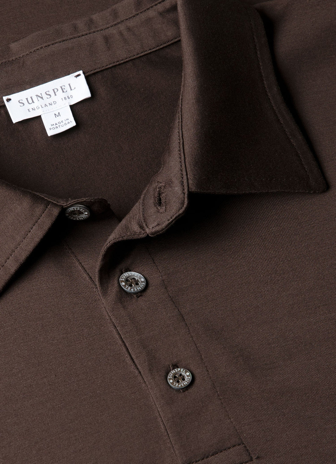 Men's Classic Jersey Polo Shirt in Dark Chocolate