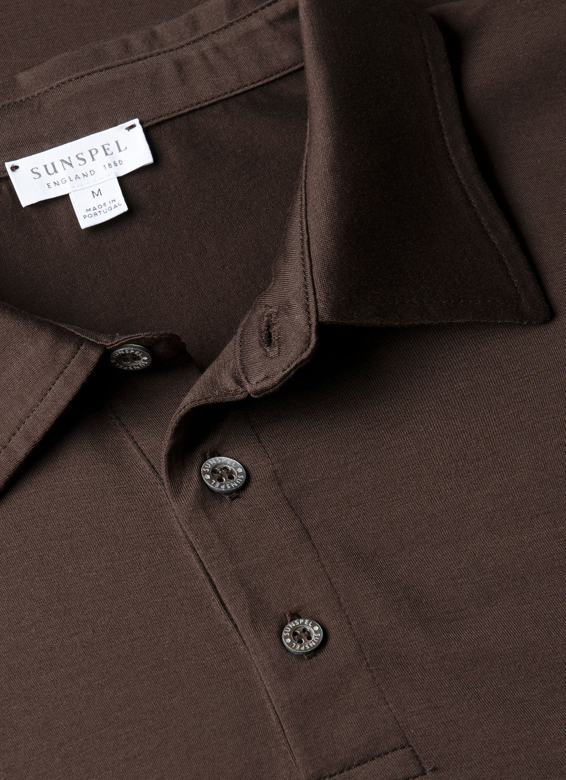 Men's Classic Jersey Polo Shirt in Dark Chocolate
