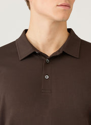 Men's Classic Jersey Polo Shirt in Dark Chocolate