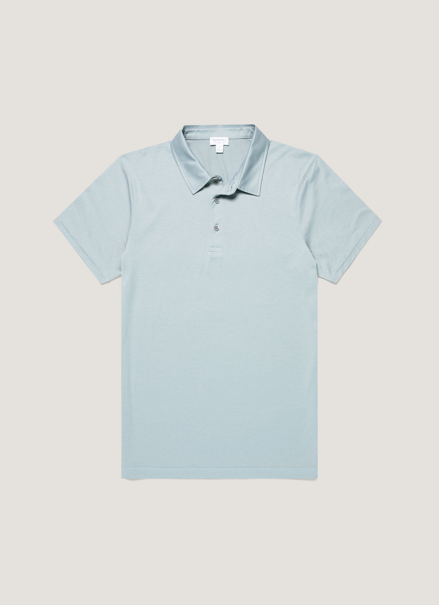 Men's Classic Jersey Polo Shirt in Stone Blue