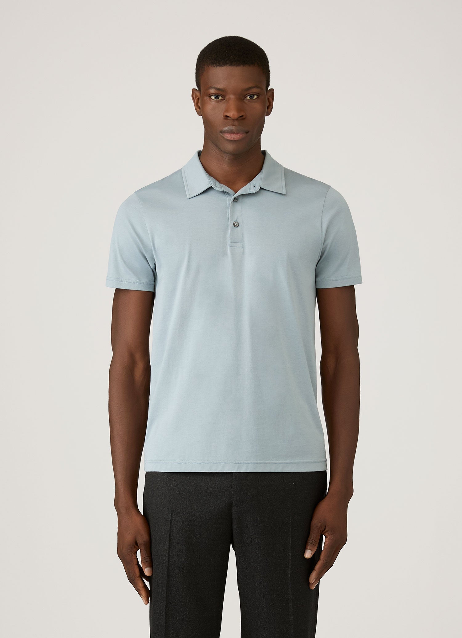 WIND AND SEA ウィダンシー　長袖　ポロシャツ　XL ベージュ クラシックジャージー ポロシャツ（Stone Blue）| Sunspel