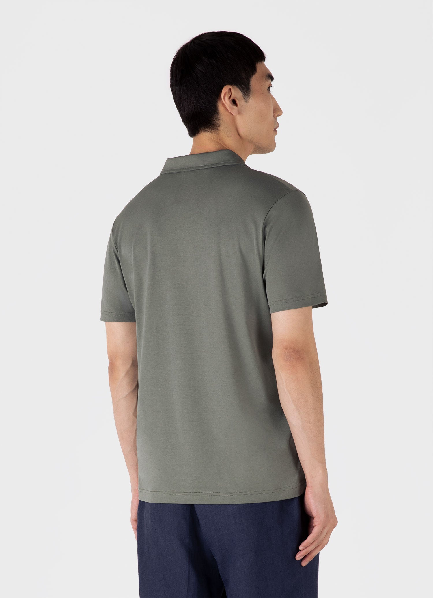 Men's Classic Jersey Polo Shirt in Dusk Green
