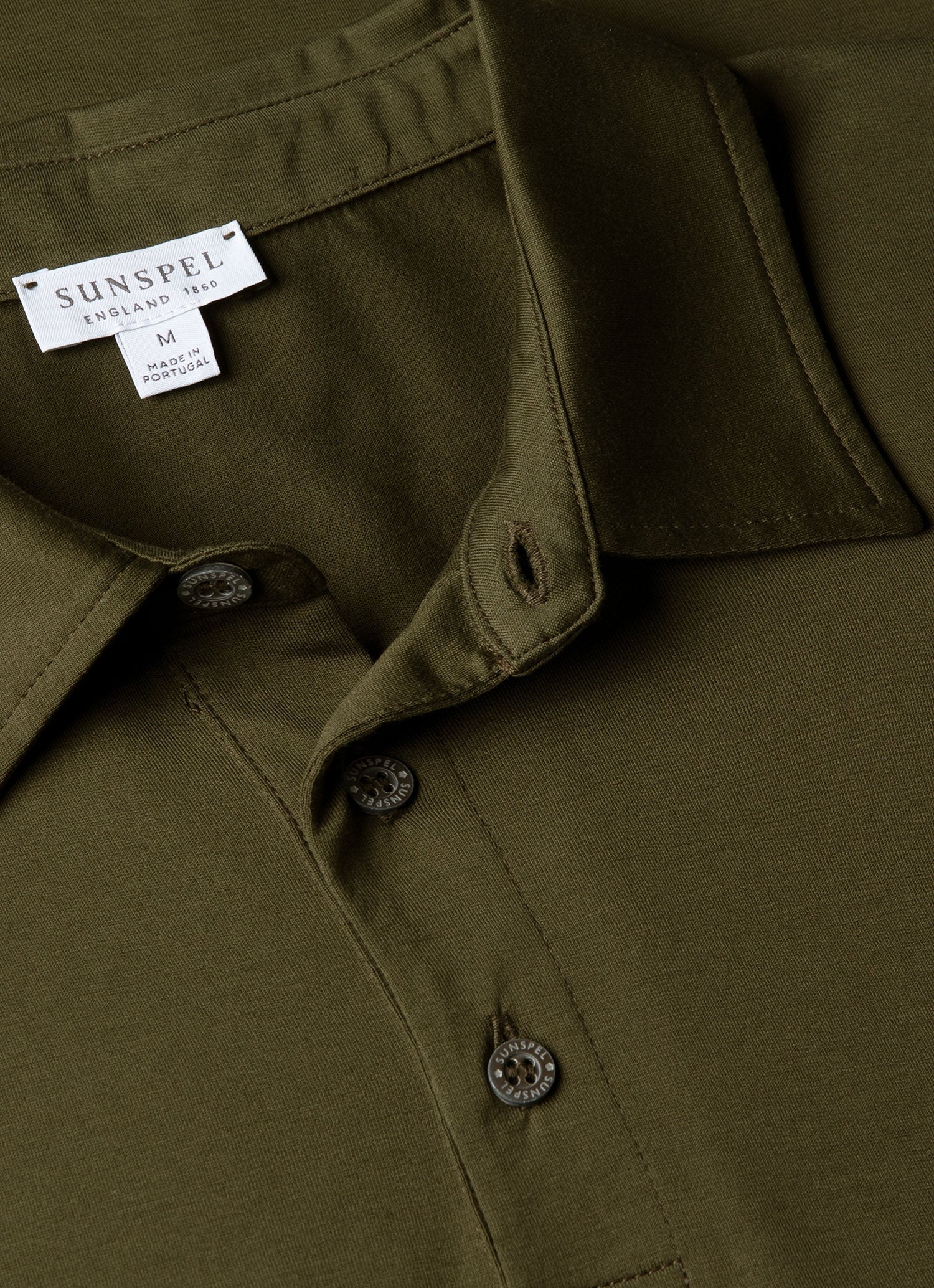 クラシックジャージー ポロシャツ（Deep Olive）| Sunspel
