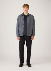 Men's Long Sleeve Cellulock Polo Shirt in Navy