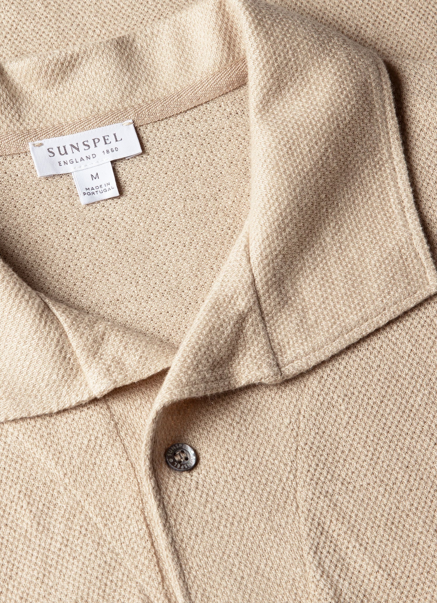 Men's Linen Piqué Polo Shirt in Hazelwood