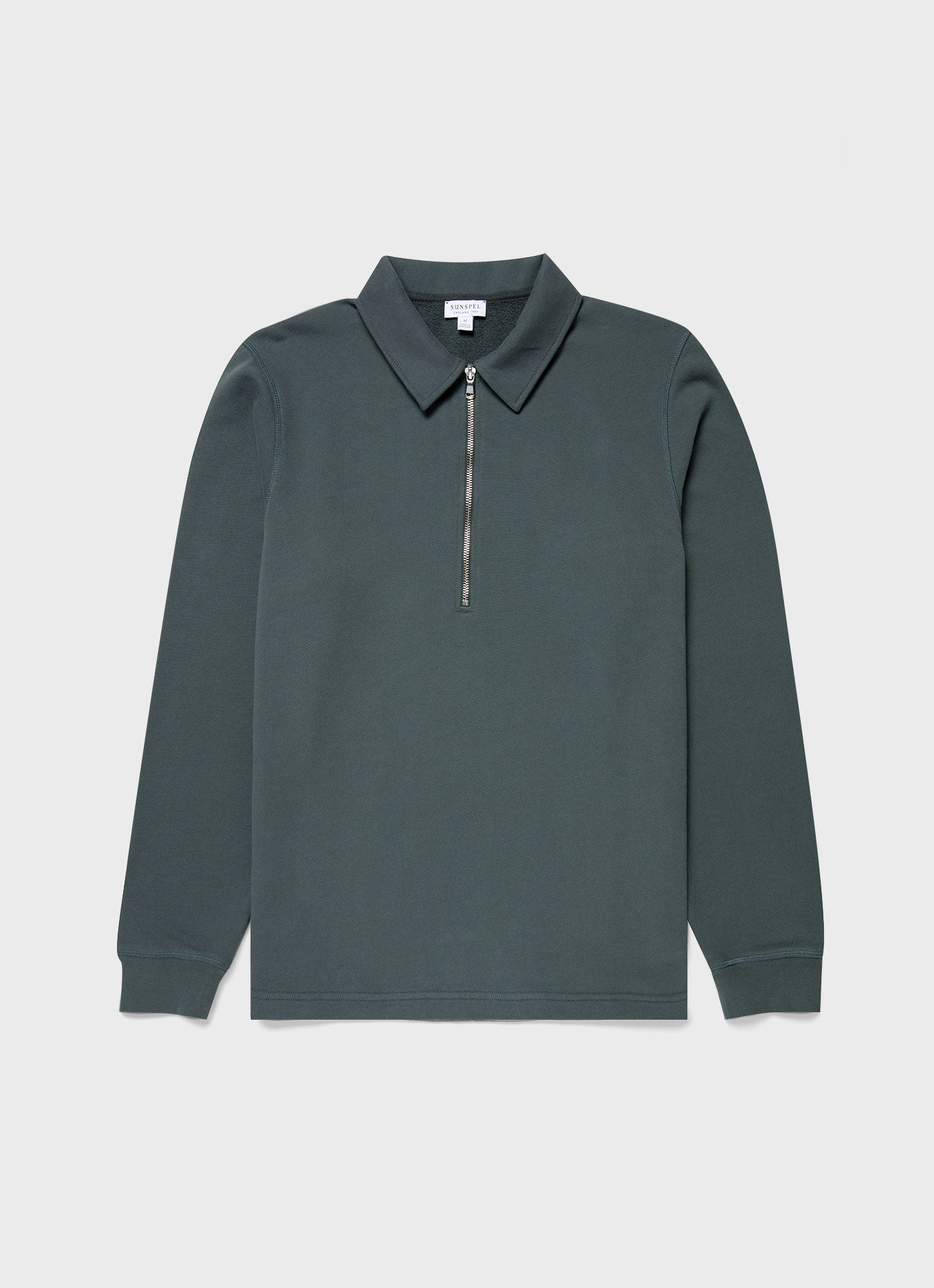 【関税込み】Sunspel ブラック Loopback スウェットシャツ Men's Loopback Zip Hoodie in Black | Sunspel