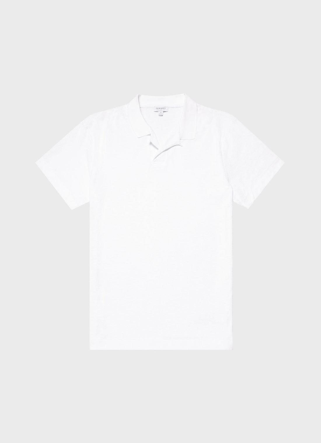 Men's Towelling Polo Shirt in White