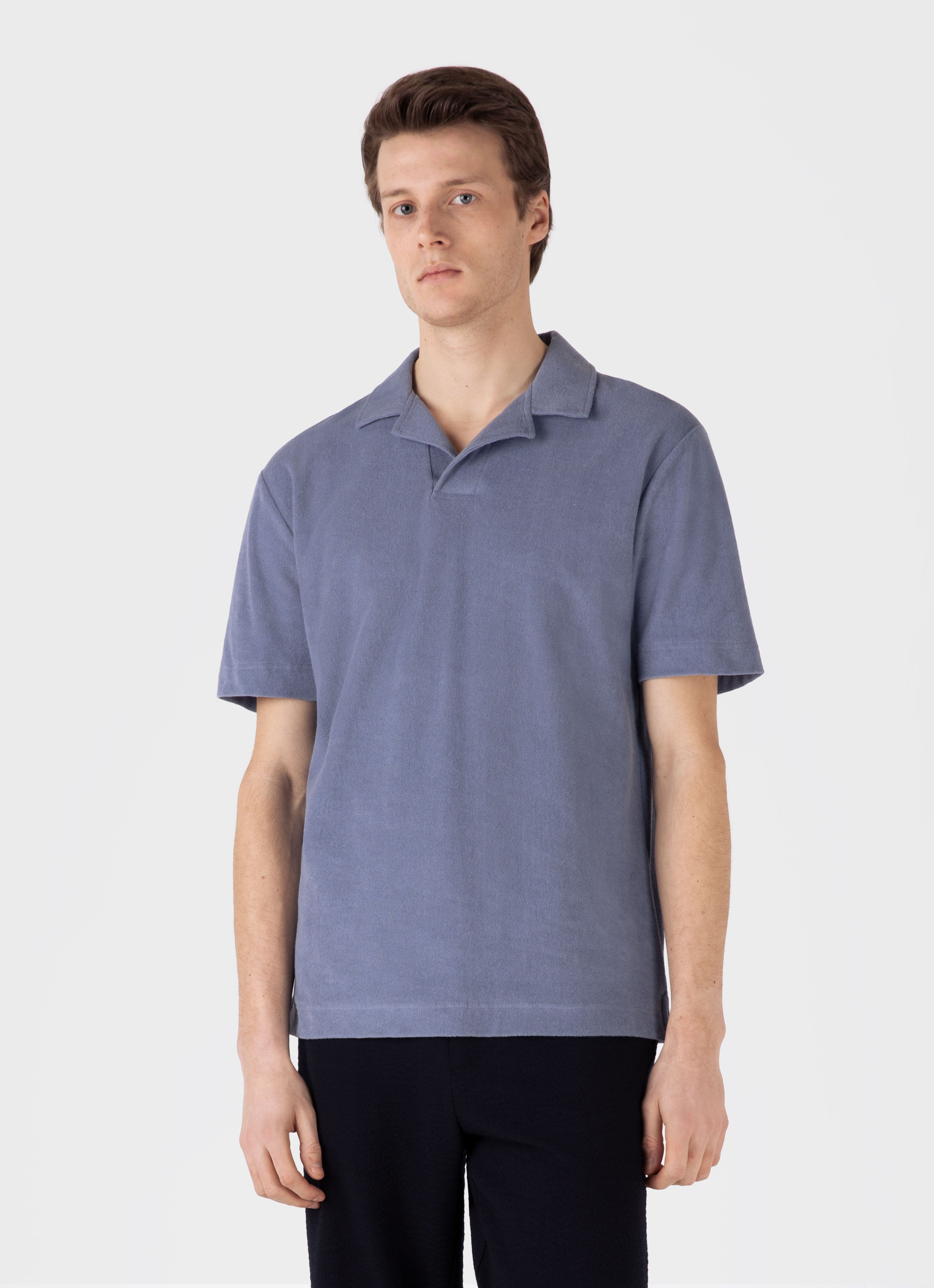 クラシックジャージー ポロシャツ（Navy）| Sunspel