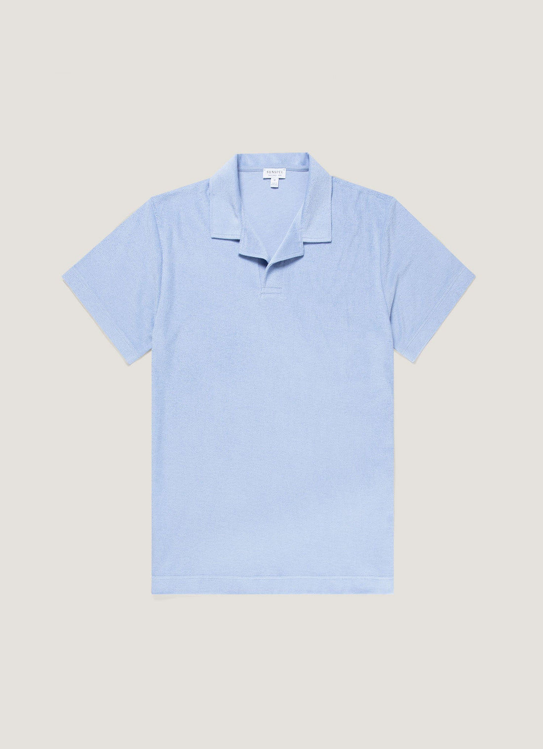 Men's Towelling Polo Shirt in Sky
