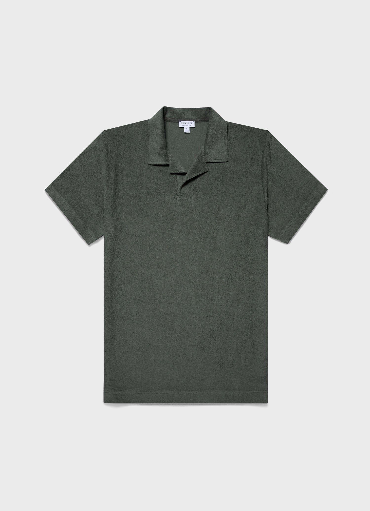 Men's Towelling Polo Shirt in Dusk Green
