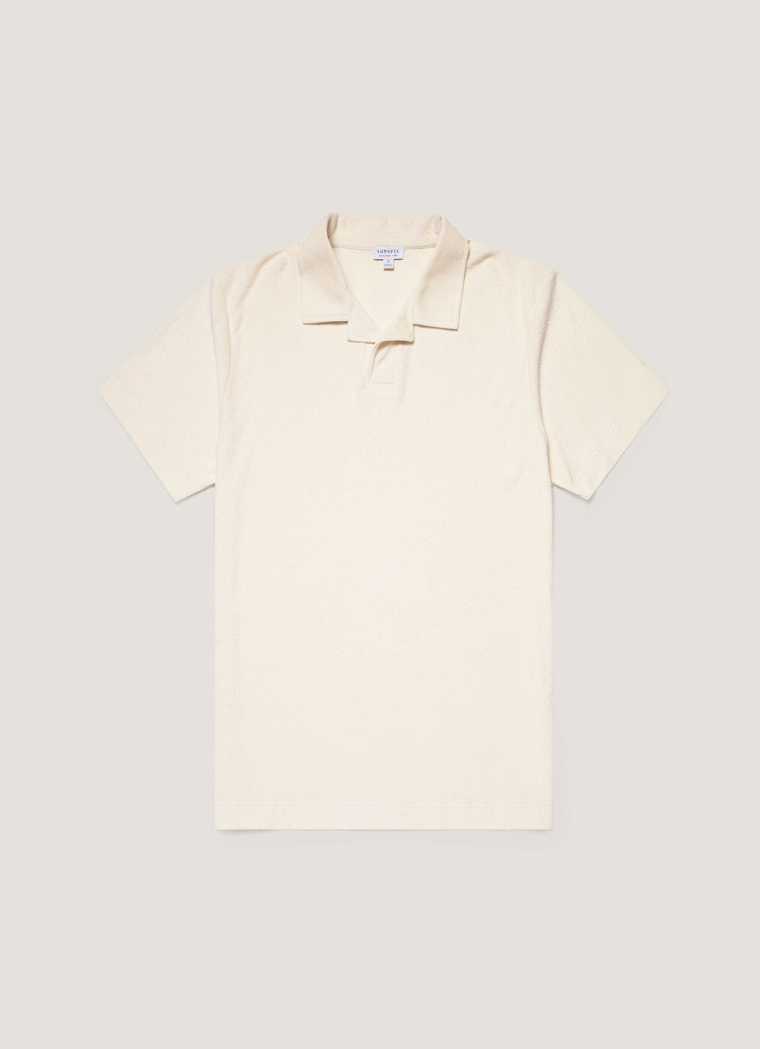 Men's Undyed Towelling Polo Shirt in Undyed